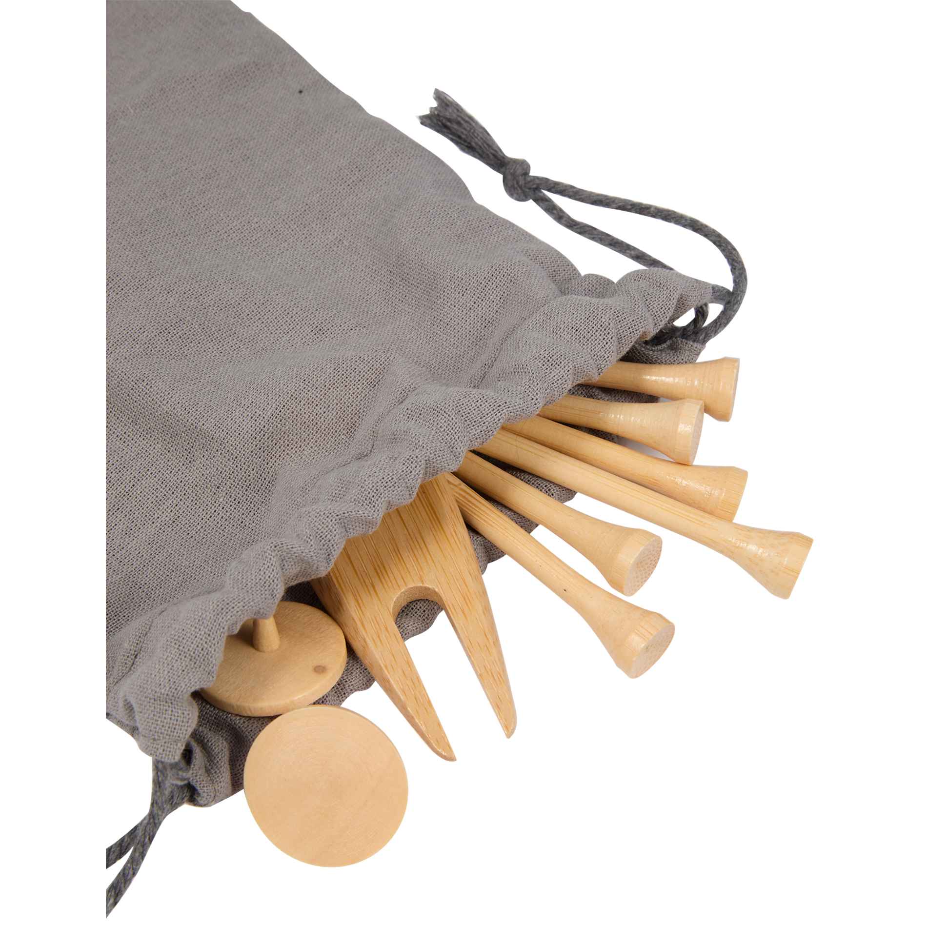 Bamboo Golf Tee Set with Recycled Pouch 3