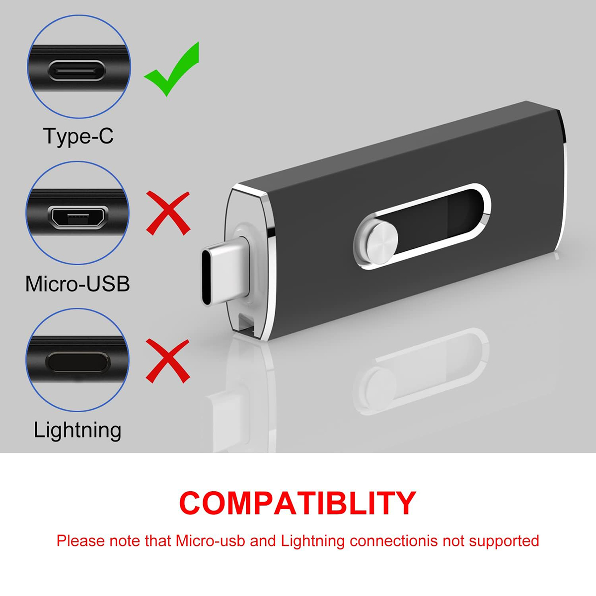 Metal Dual USB and Type-C OTG Drive - Expand Storage on Computer, Mobile Devices, Android and iPhone 14