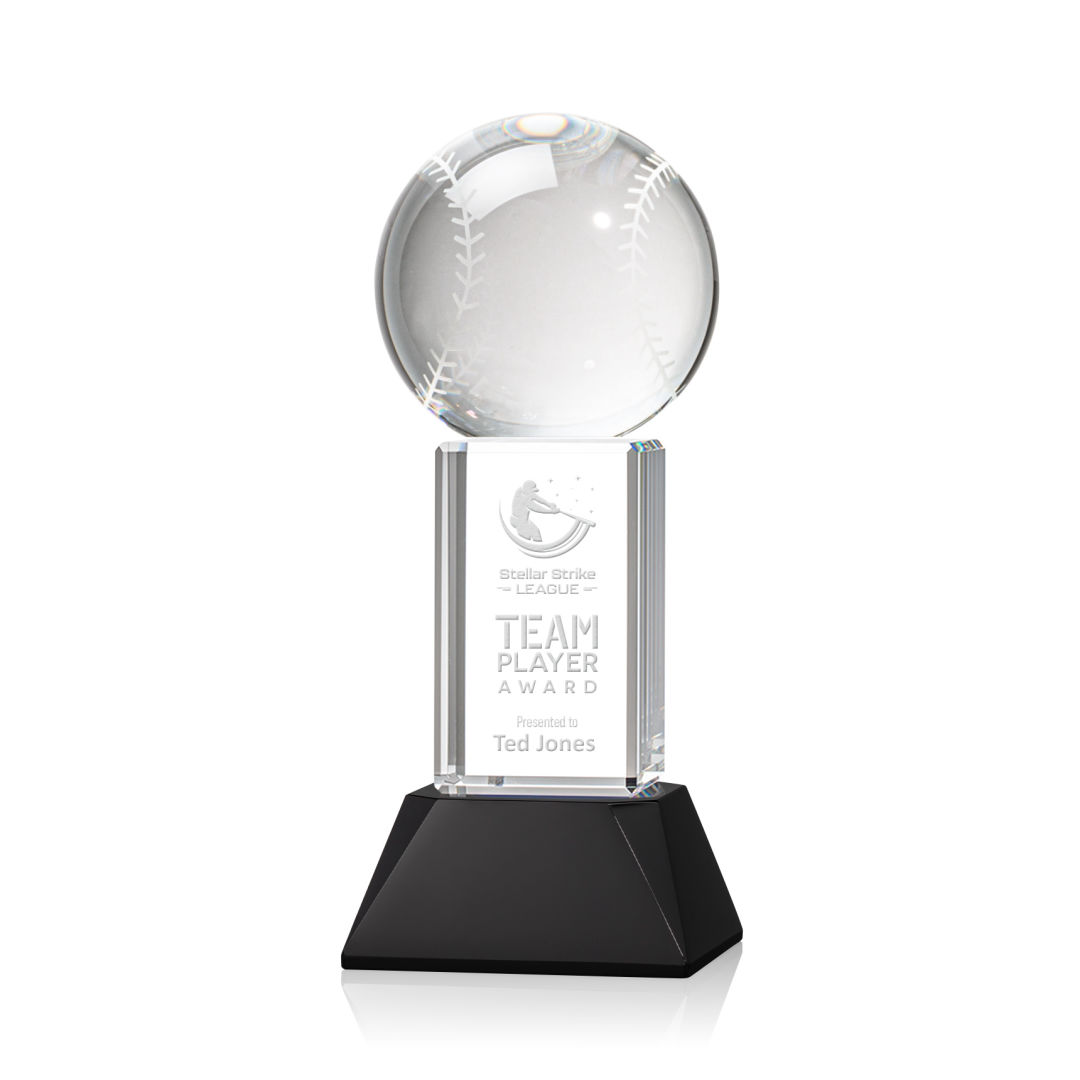 Baseball Award on Stowe Base - Black 6