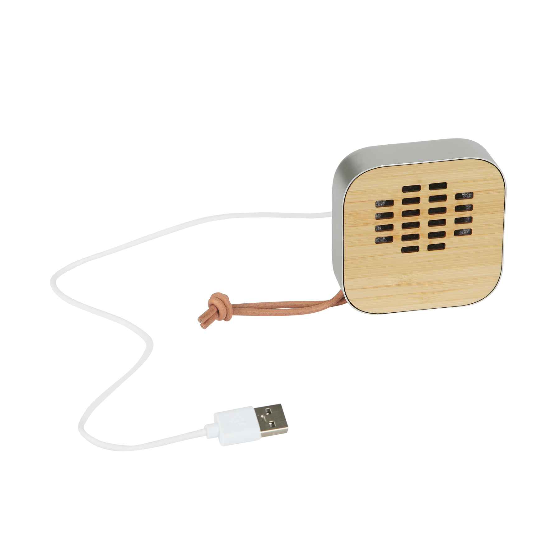 Asher 3W Recycled Aluminum / Bamboo Wireless Speaker 4