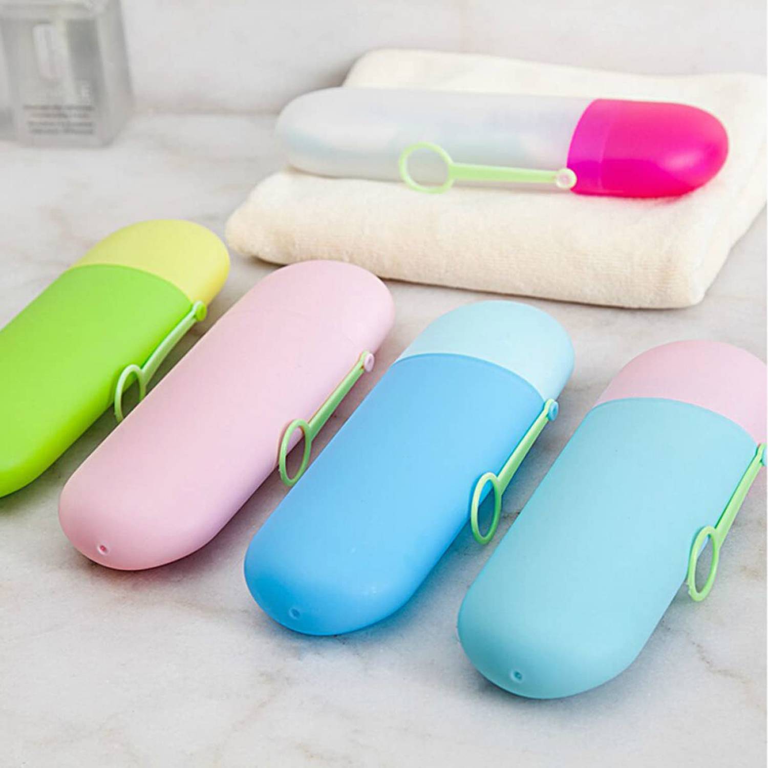 Candy Colored Portable Wash Toothbrush Box 4