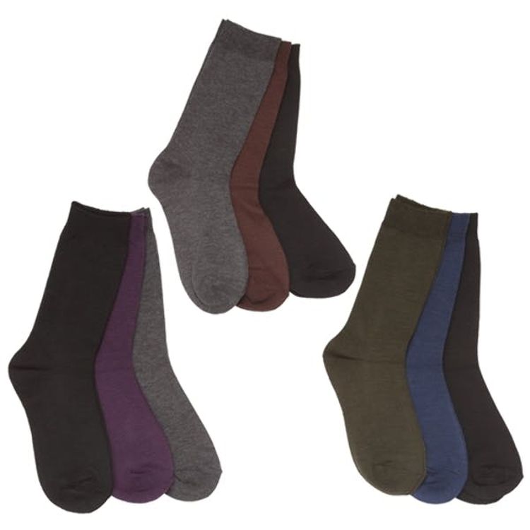 Women's Crew Socks - 3 Pack Solid Colors Size 9-11 2