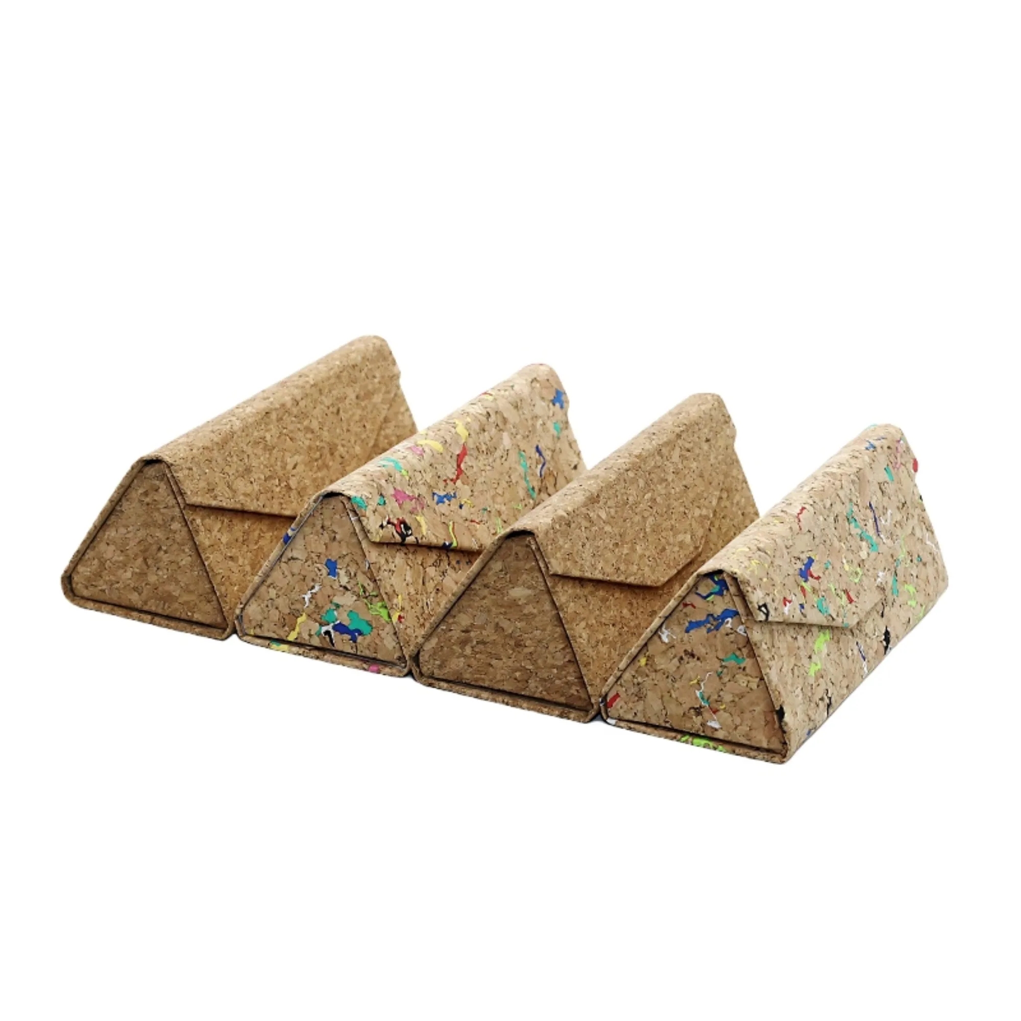 Foldable Woodgrain Pattern Sunglass Case 6