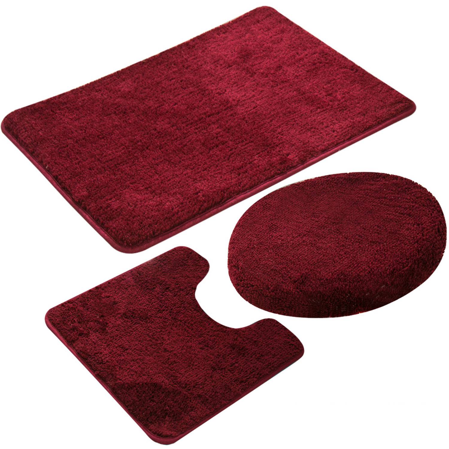 3 Piece Bathroom Rug Set Bath Mats 4