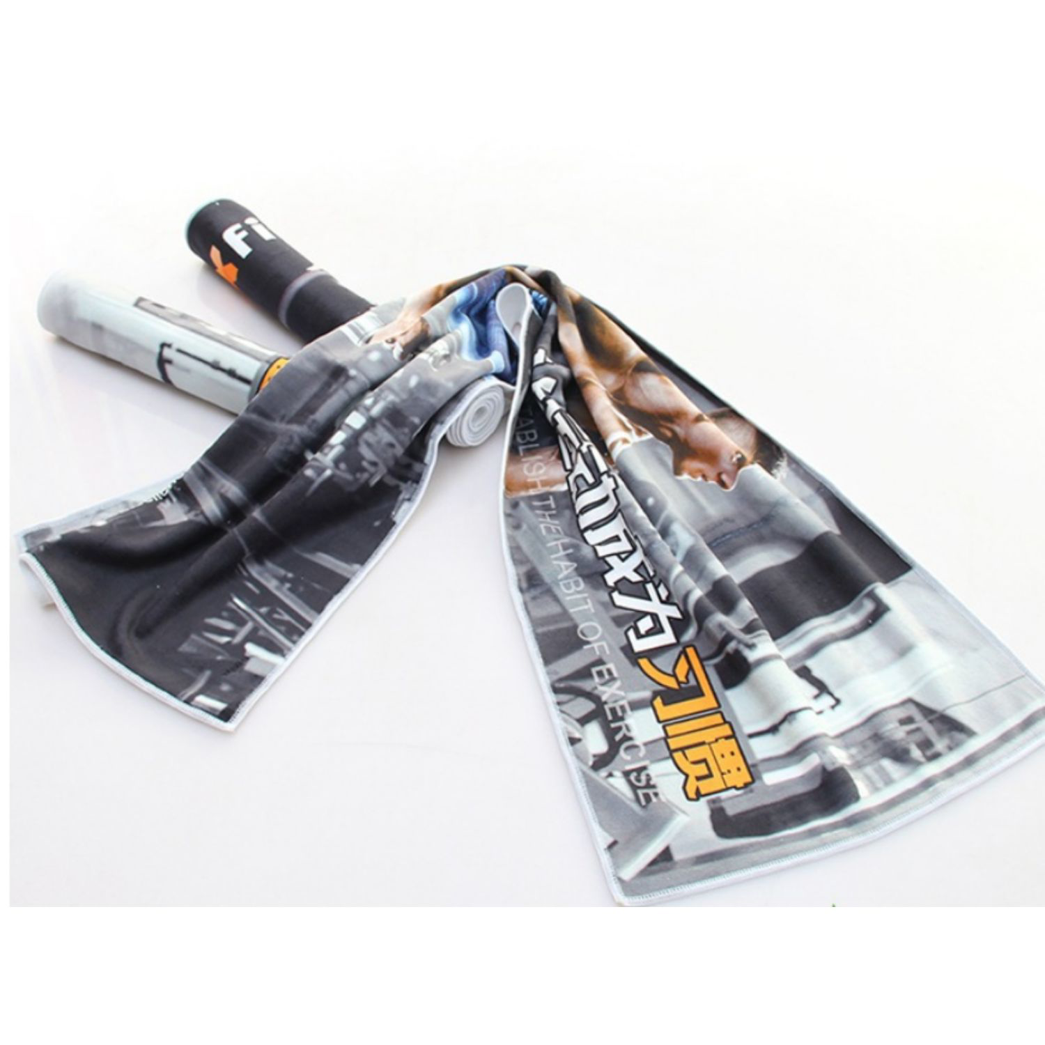 Poly-Cotton Gym Towel w/ Edge-to-Edge Sublimation 410 GSM 2