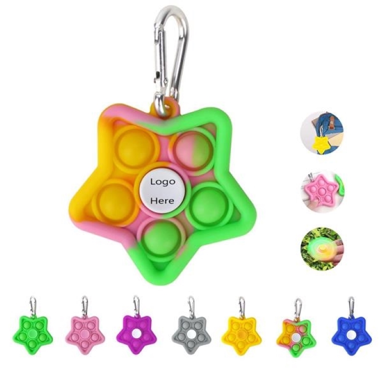 Multi Color Star Shape Silicone Finger Fidget Spinner 1