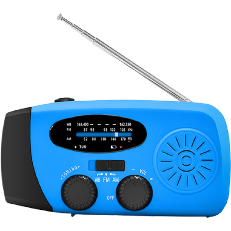 ResQ Emergency Radio – AM/FM/NOAA with LED Flashlight, 1000mAh Power Bank, Solar & Hand Crank 2