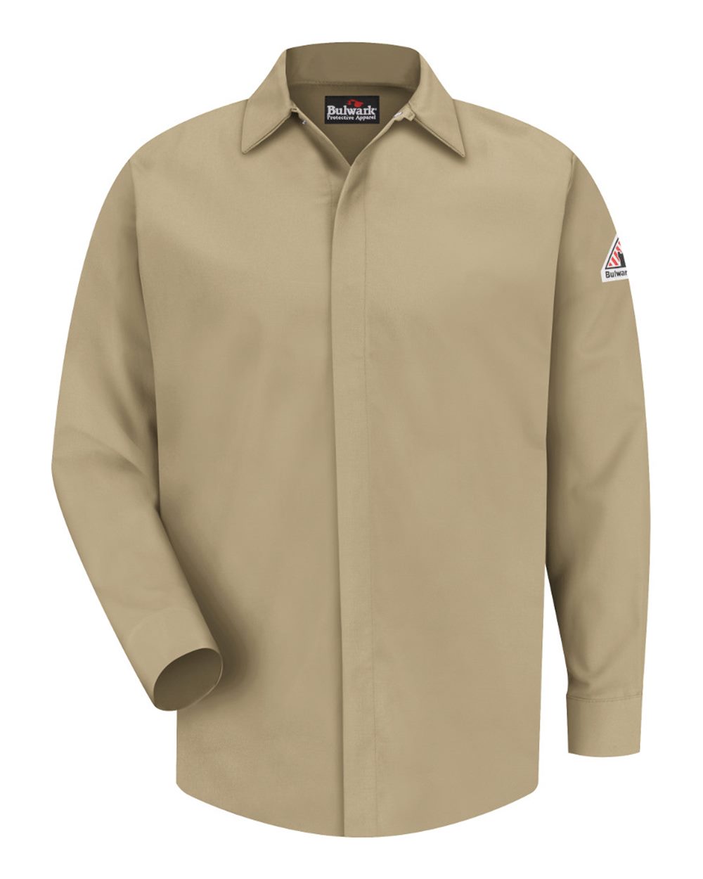 Concealed-Gripper Pocketless Work Shirt Tall Sizes