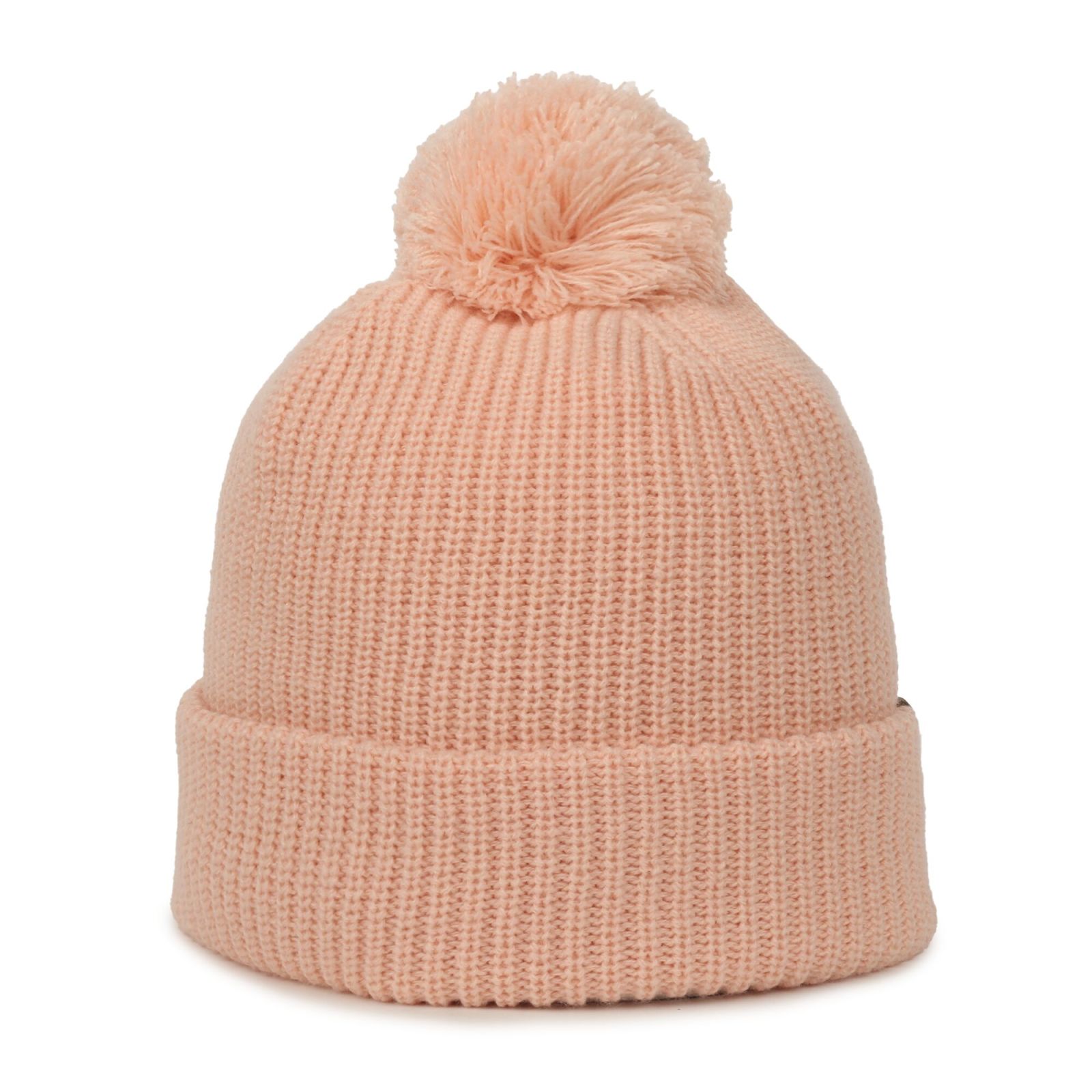 Rib Knit Watch Cap w/ Pom
