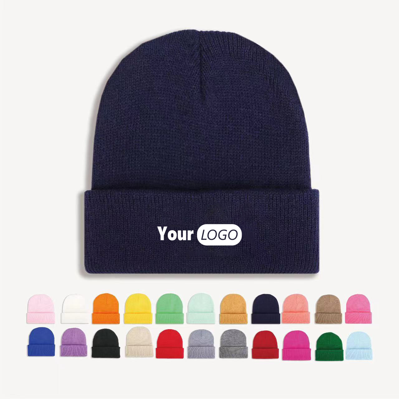 Customizable Knitted Beanie Hat 1
