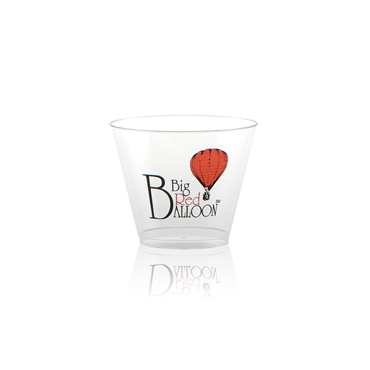 9 oz Hard Plastic Smooth Rocks Cup Clear Tradition Print 2