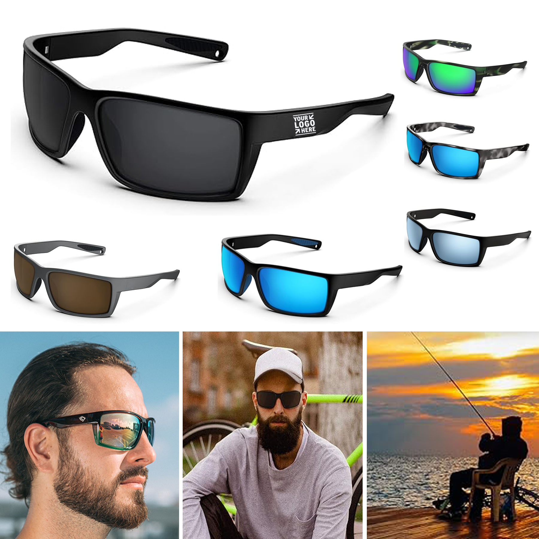 Ultra-light Flexible Frame Cycling Driving Fishing Mountaineering TR24 Sports Polarized Sunglasses