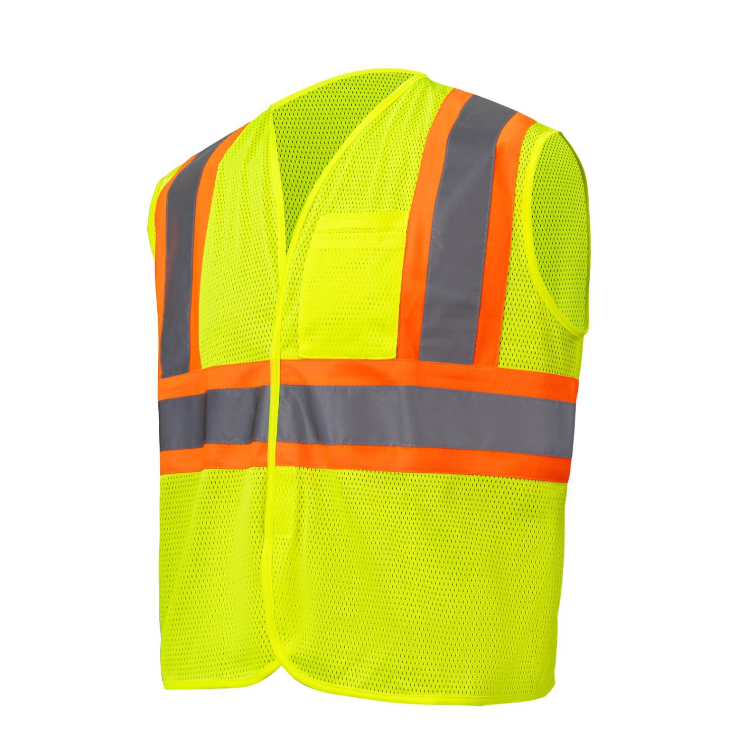 3.8 Oz. Polyester Class 2 Reflective Tape Safety Hook & Loop Vest With Pocket 1