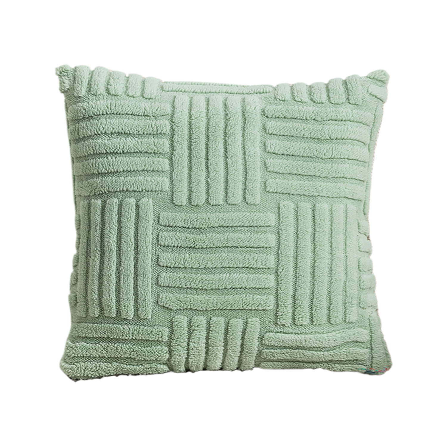 Striped Flannel Square Throw Pillow 1