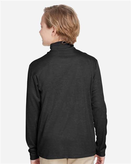 Youth Zone Sonic Heather Performance Quarter-Zip Pullover - TT31HY 18