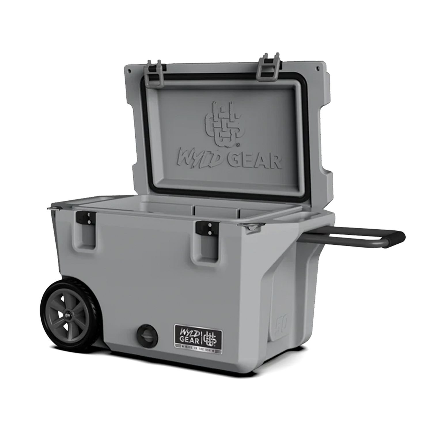50 QT Wyld Gear® USA-Made Wheeled Hard Cooler Ice Chest (19" x 31") 3
