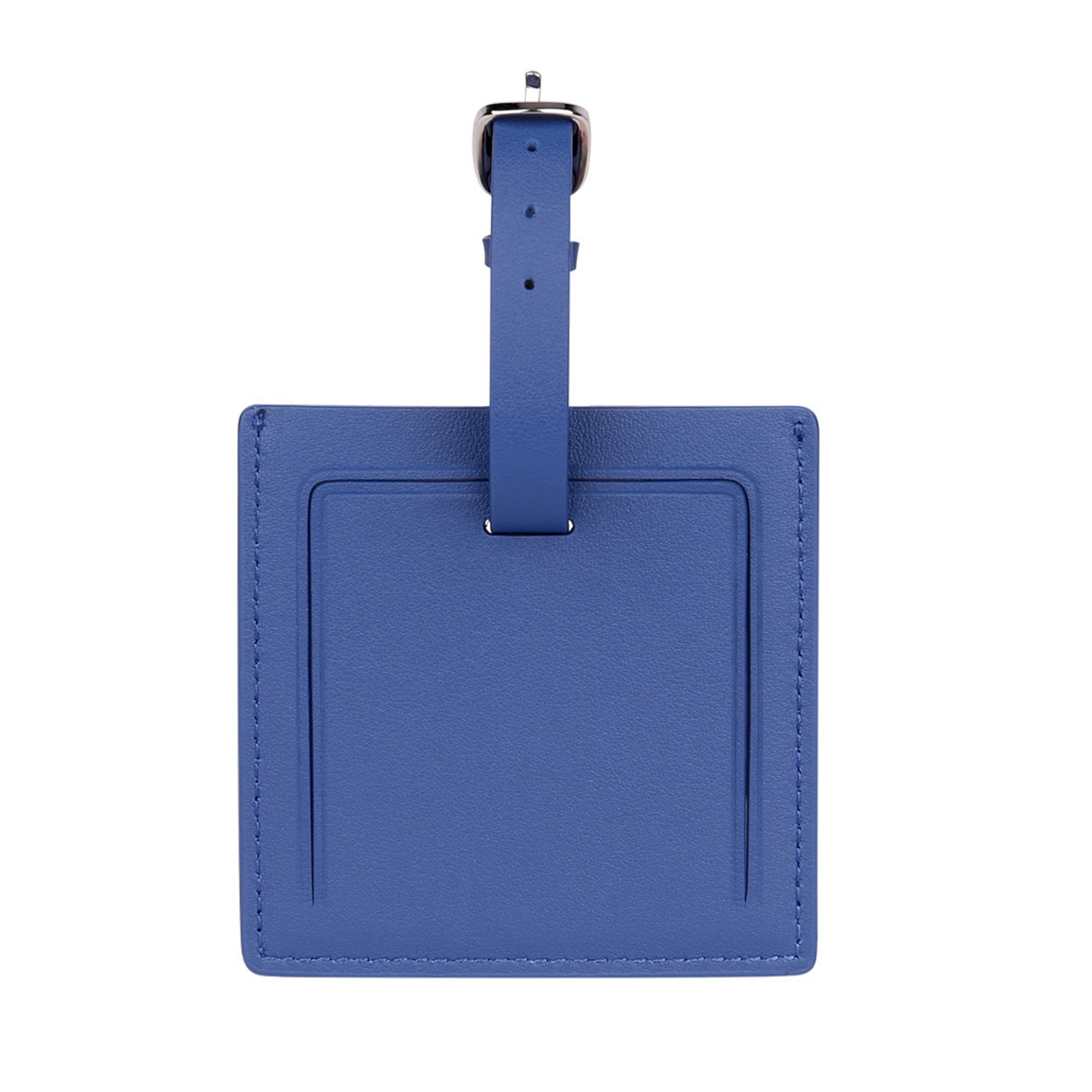 Square Genuine Leather Luggage Bag Tags 5