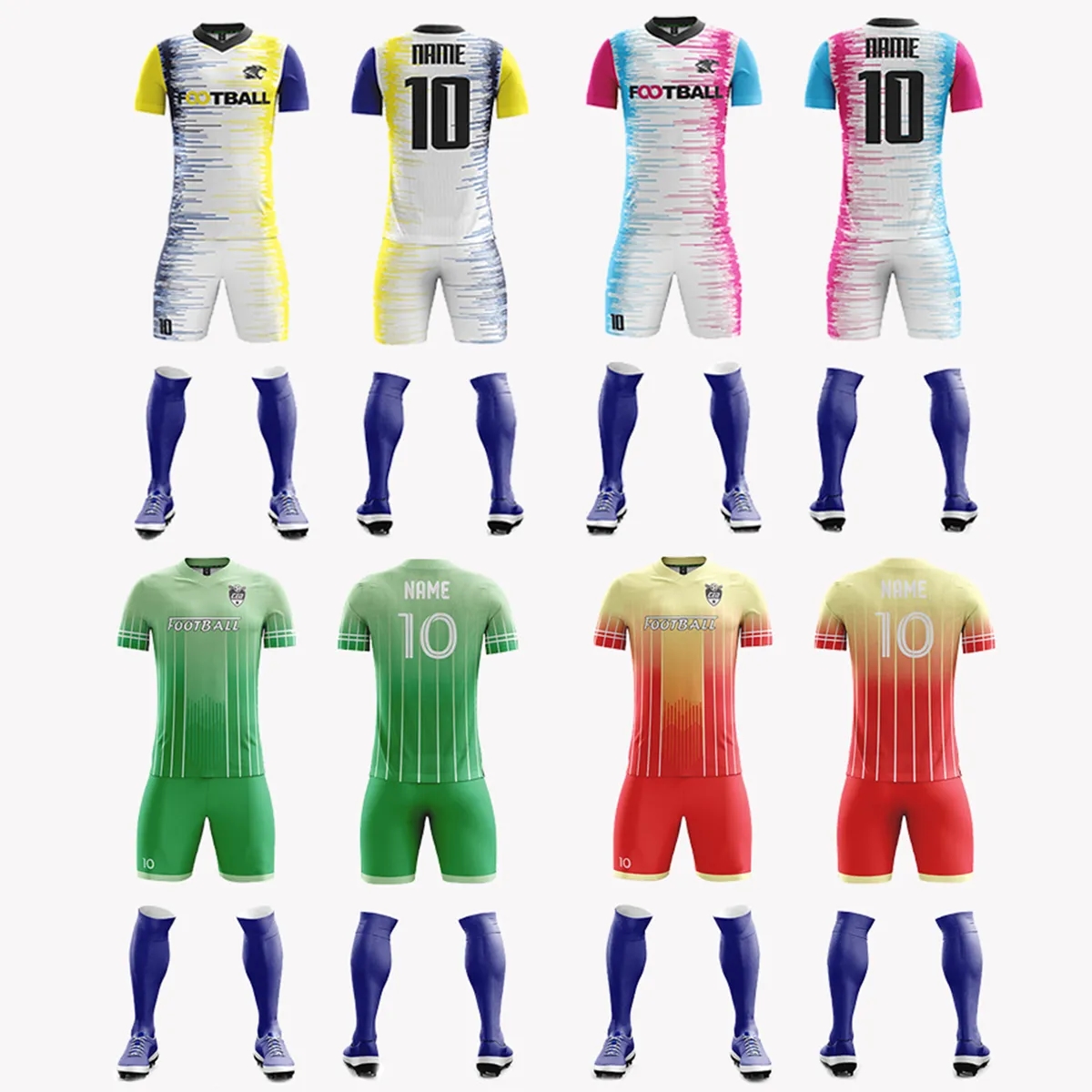 Customize Soccer Team Uniform with Any Name Number Logo 4