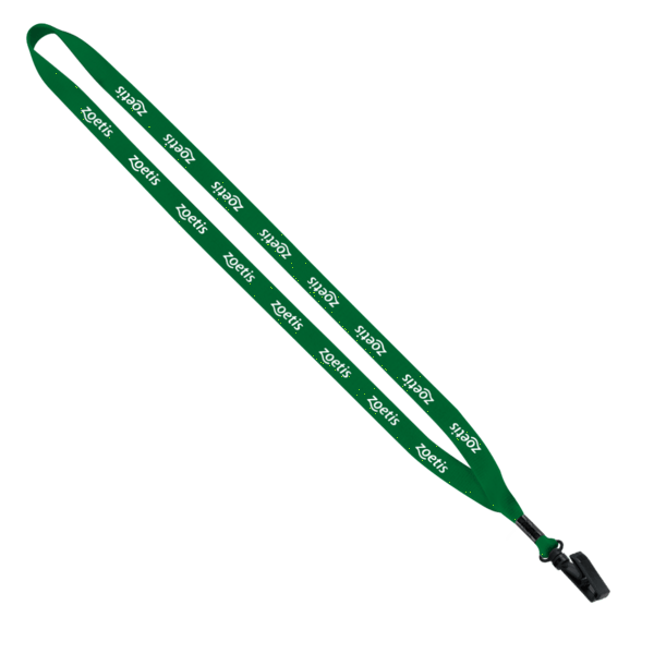 1/2" Polyester Lanyard with Plastic Bulldog Clip 12