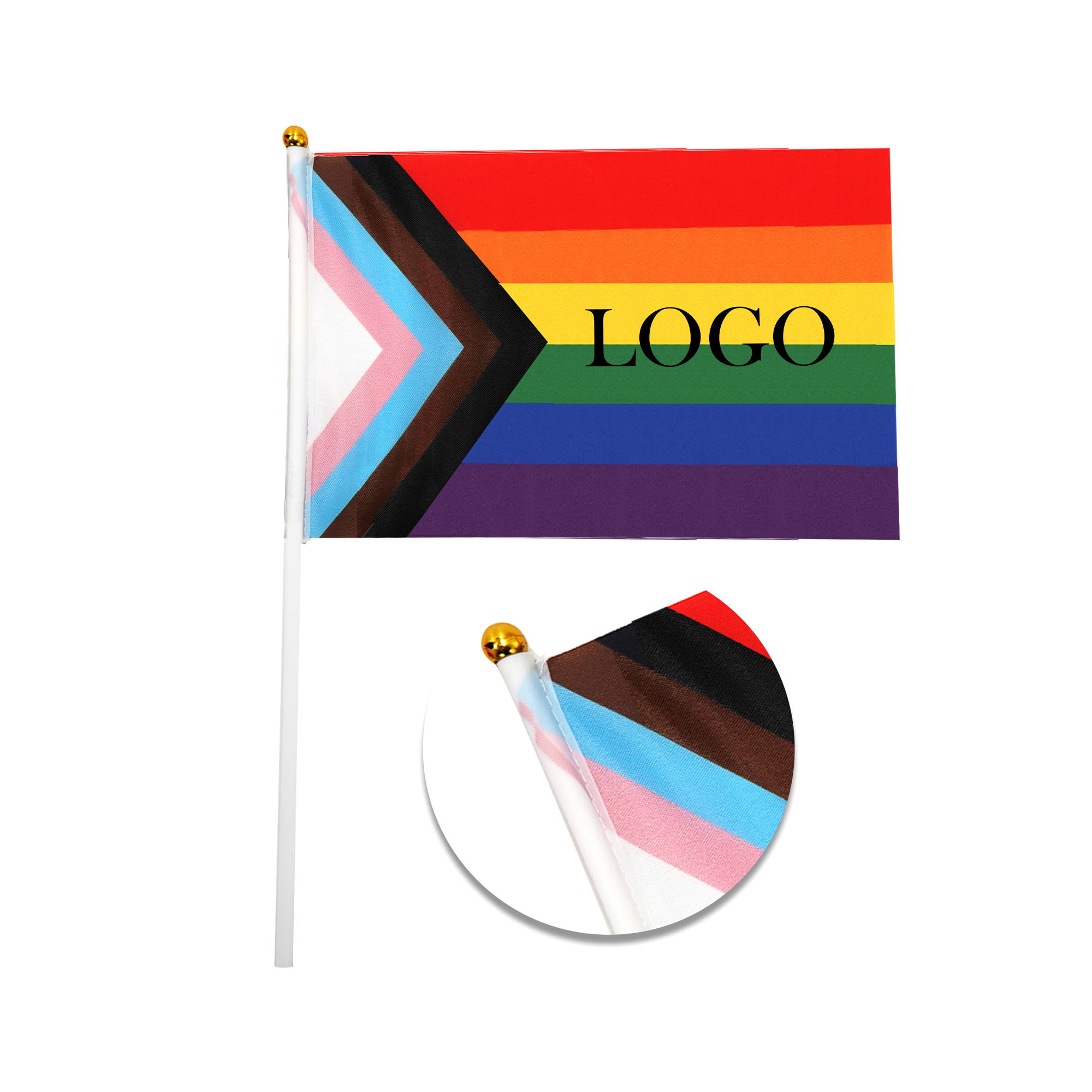 Mini Rainbow Hand Flag 2