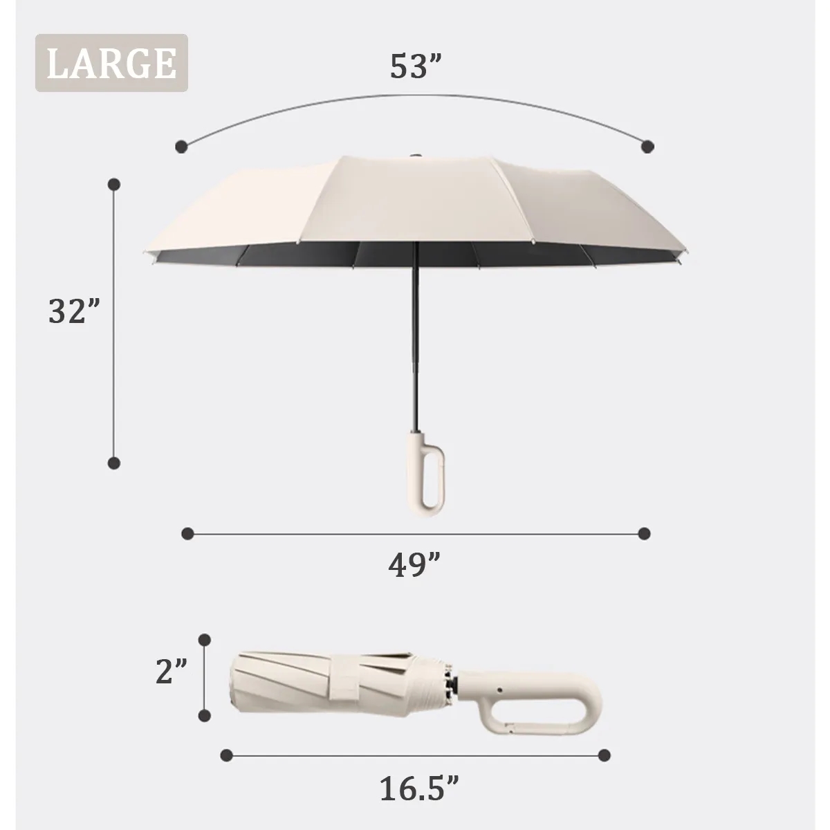 Windproof Automatic Travel Portable Folding Umbrella 3