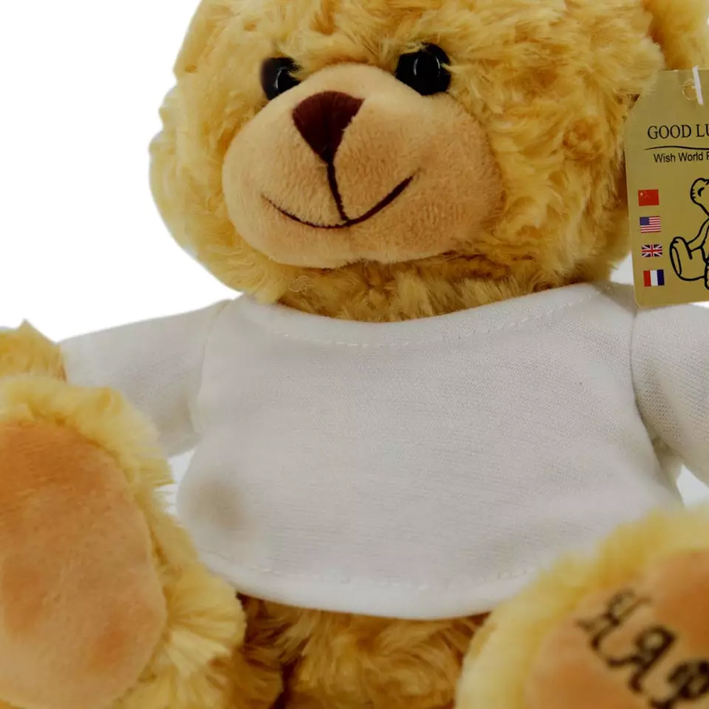 Happy Teddy Bear w/ Full-Color Logo on Shirt 6