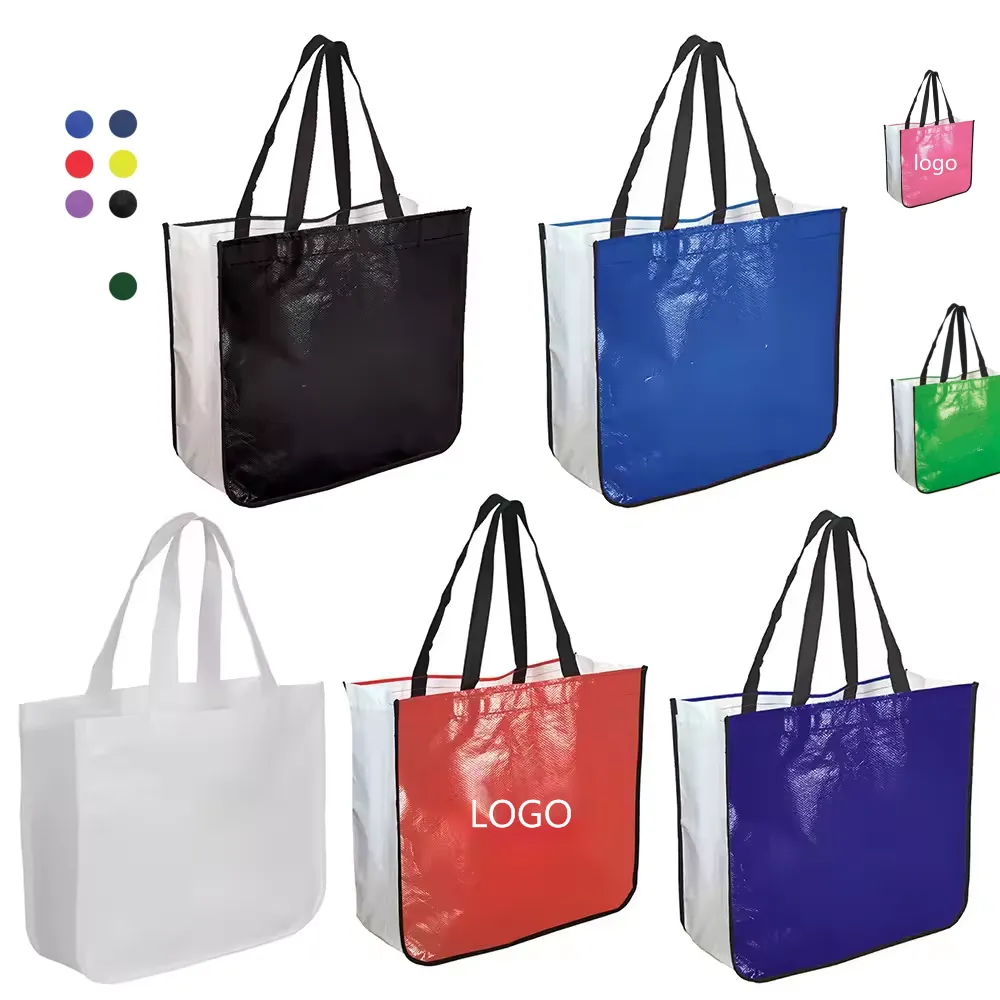 Extra Large Laminated Shopping Tote Bag 1