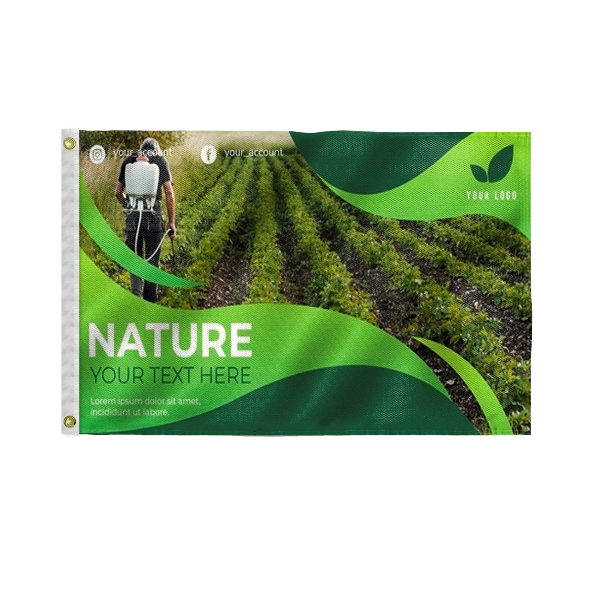 Custom Screen Sublimation Flag - 3' x 5' Nylon 2