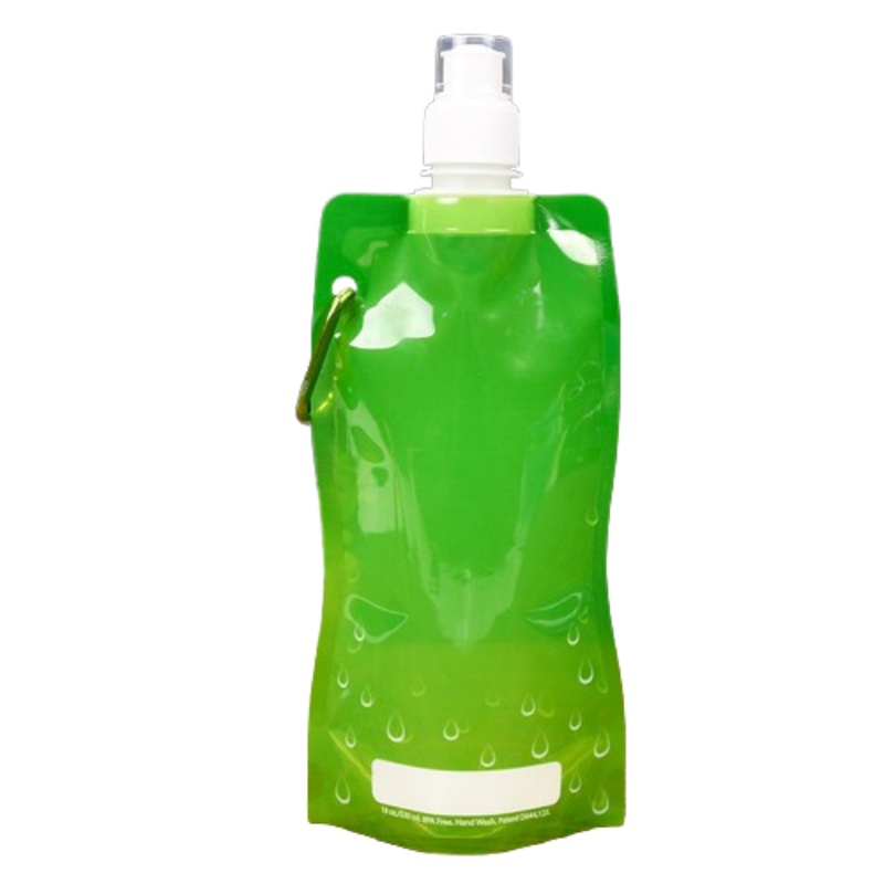 18 oz Foldable Water Bottle W/ Carabiner 14