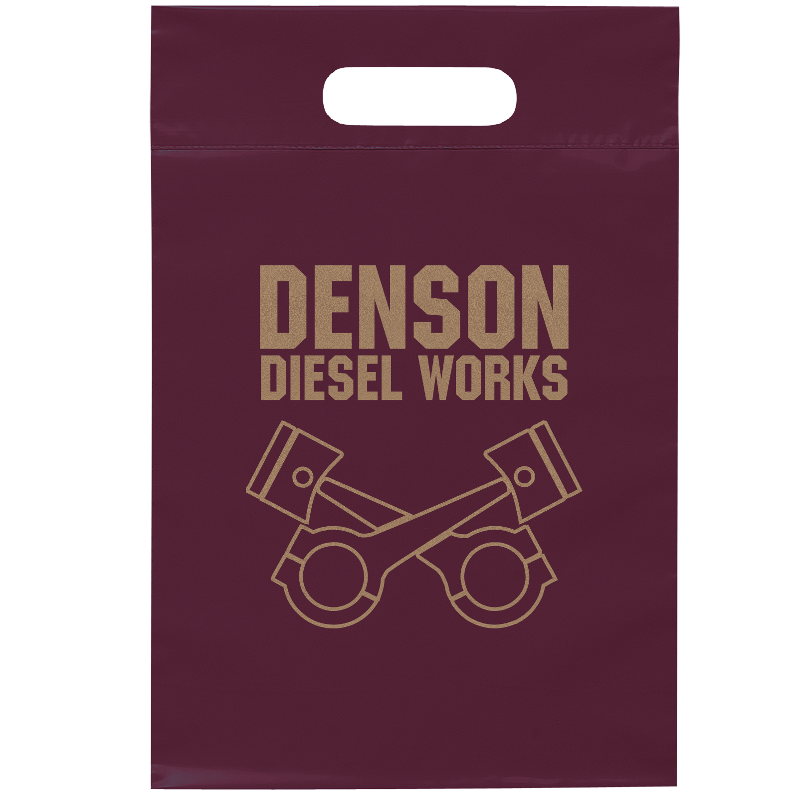 Die Cut Handle Bag - 9 1/2W x 14H - Flexo Ink Print 24
