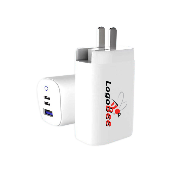 GaN 3-Port Power Adapter with Foldable Plug 12