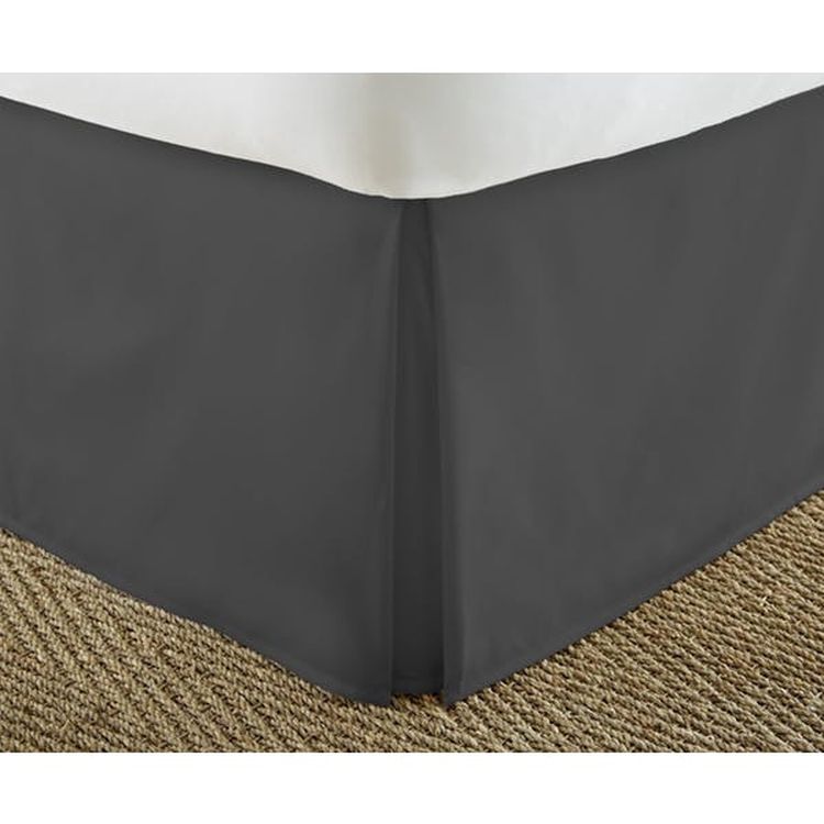 Premium Bed Skirts - Black King Pleated 1