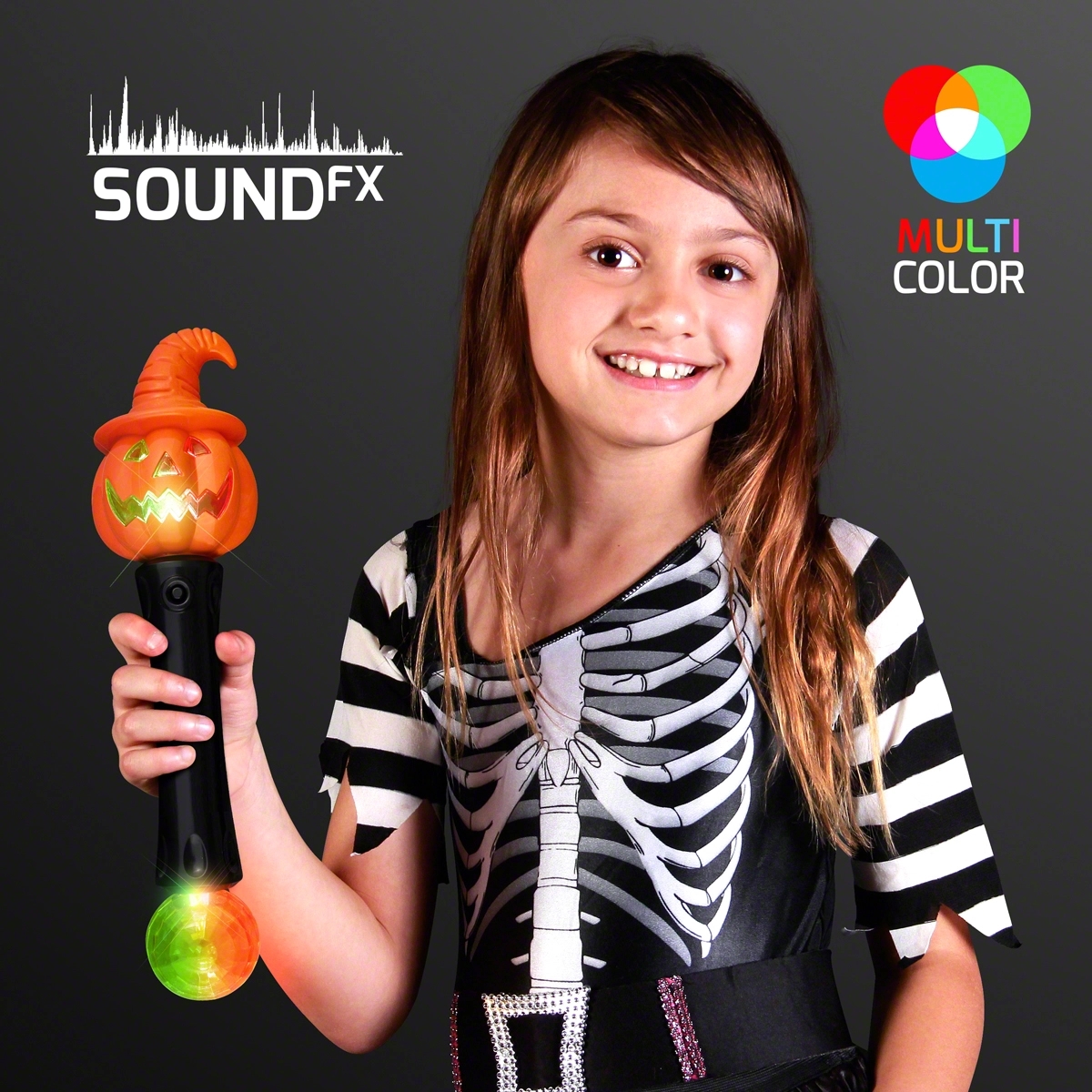 LED Witchy Pumpkin Wand with Sound & Lights 4