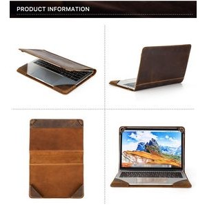 Crazy Horse Leather Retro Laptop Protective Cover 3