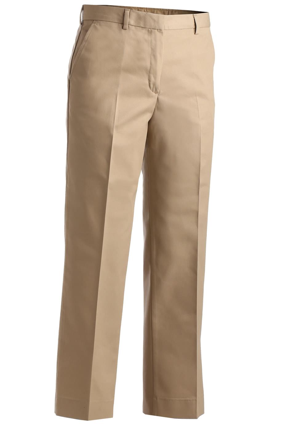 Ladies Business Casual Flat Front Chino Pant