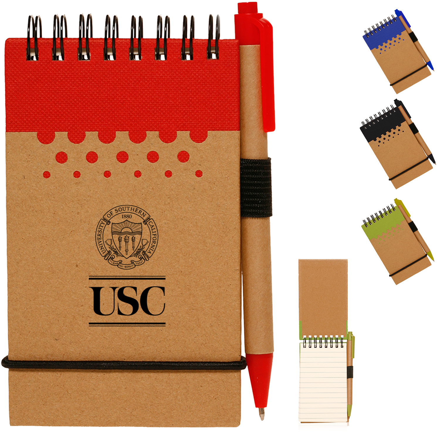Hardcover Notebooks w/ Matching Color Elastic Band Notepad 1