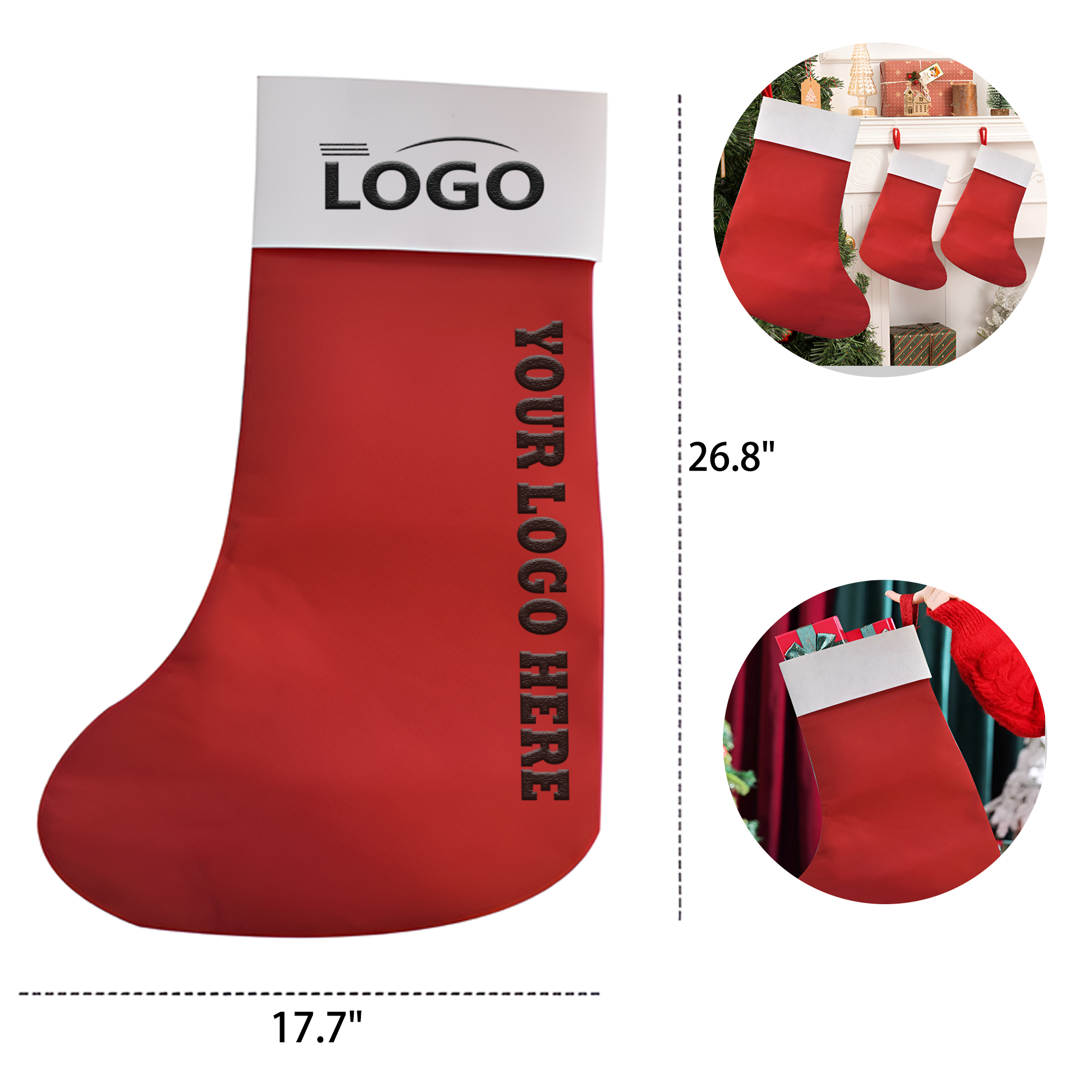 MOQ 50 PCS Oversized Felt Christmas Socks 2
