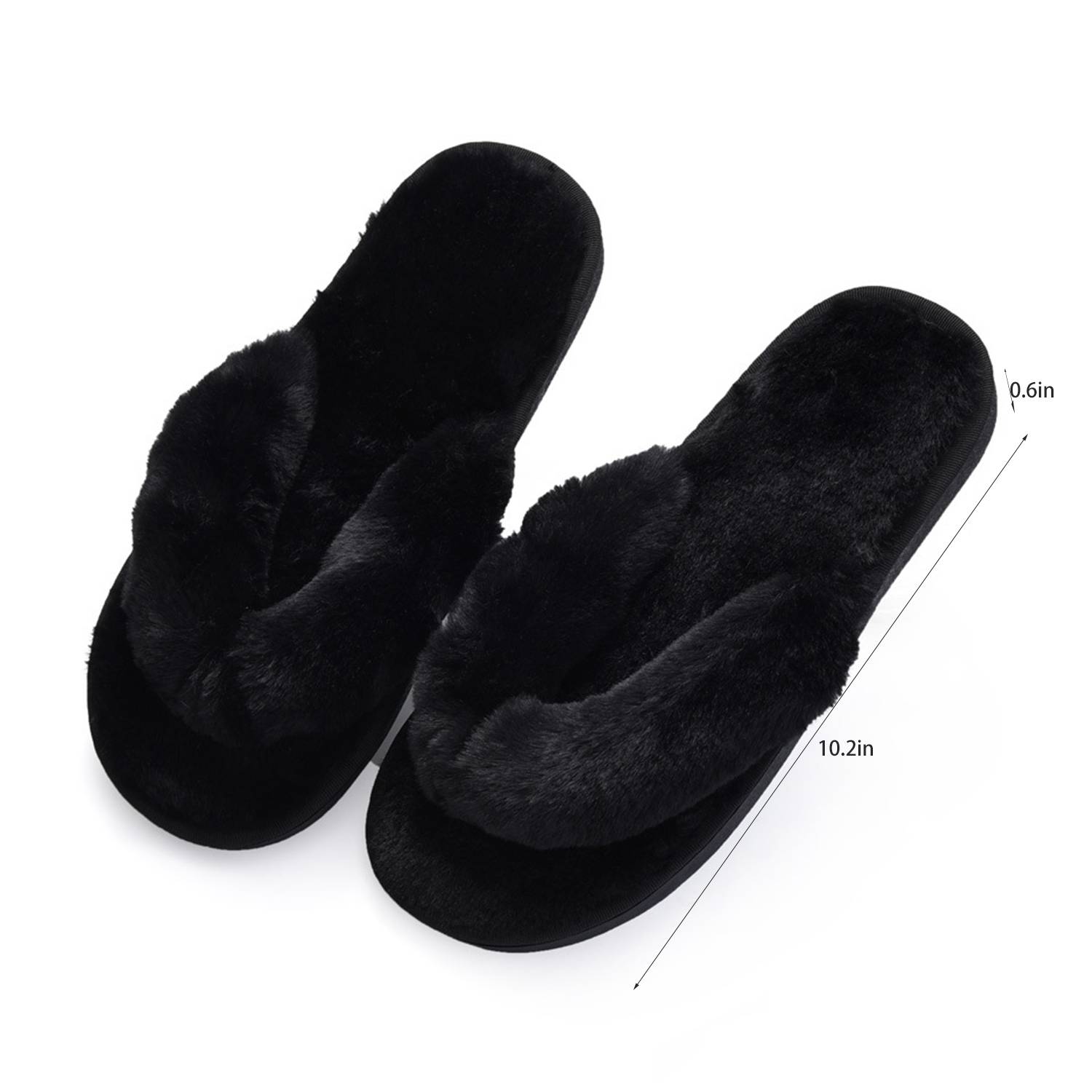 Unisex Plush Non-Slip Breathable Flip Flops 12