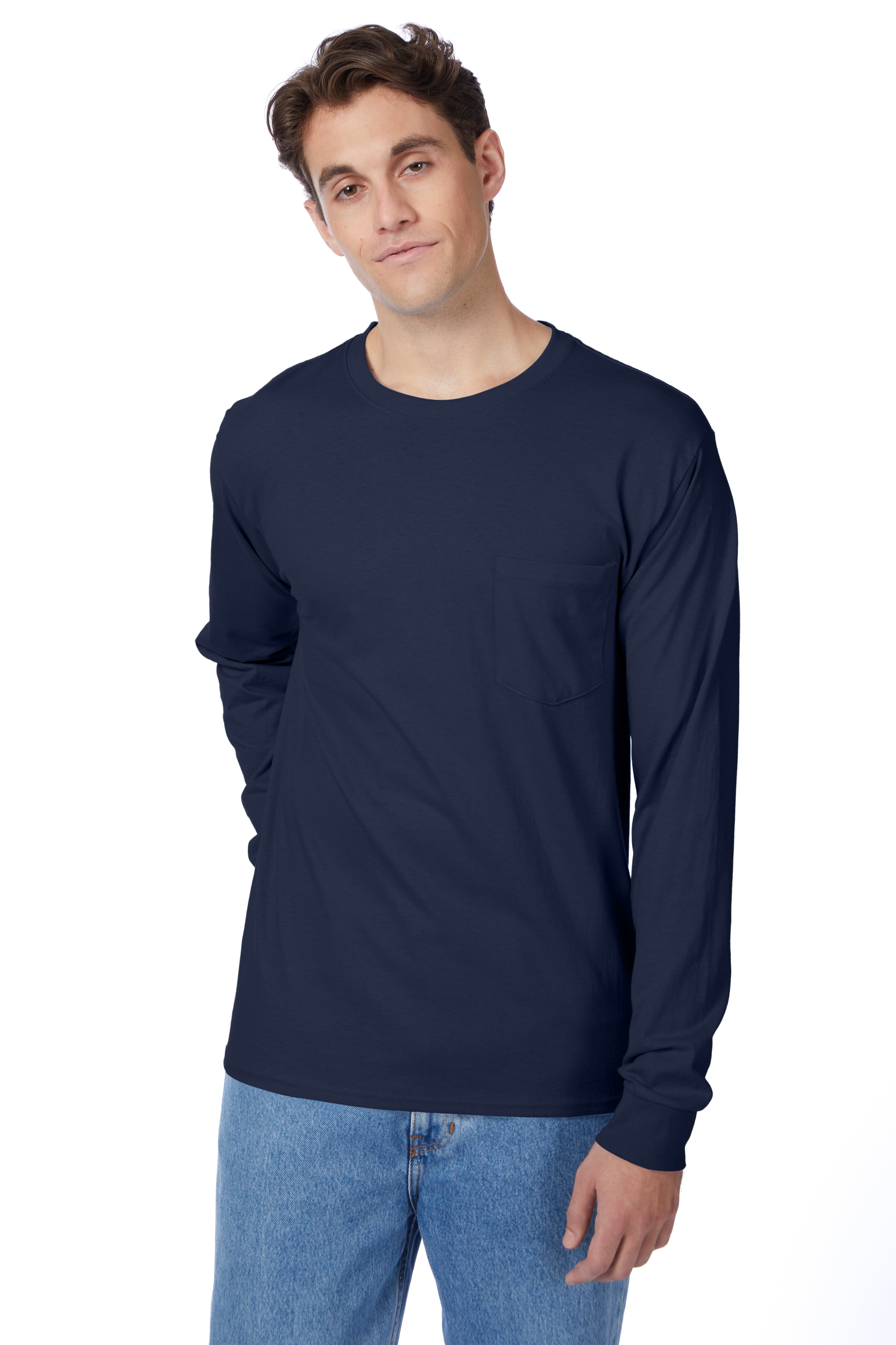 Hanes Authentic-T Long-Sleeve T-Shirt with Pocket 8