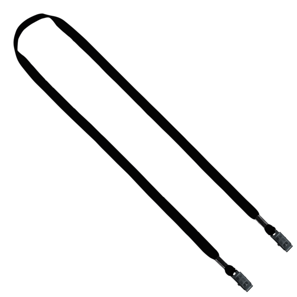 1/2" Cotton Double Bulldog Clip Lanyard
