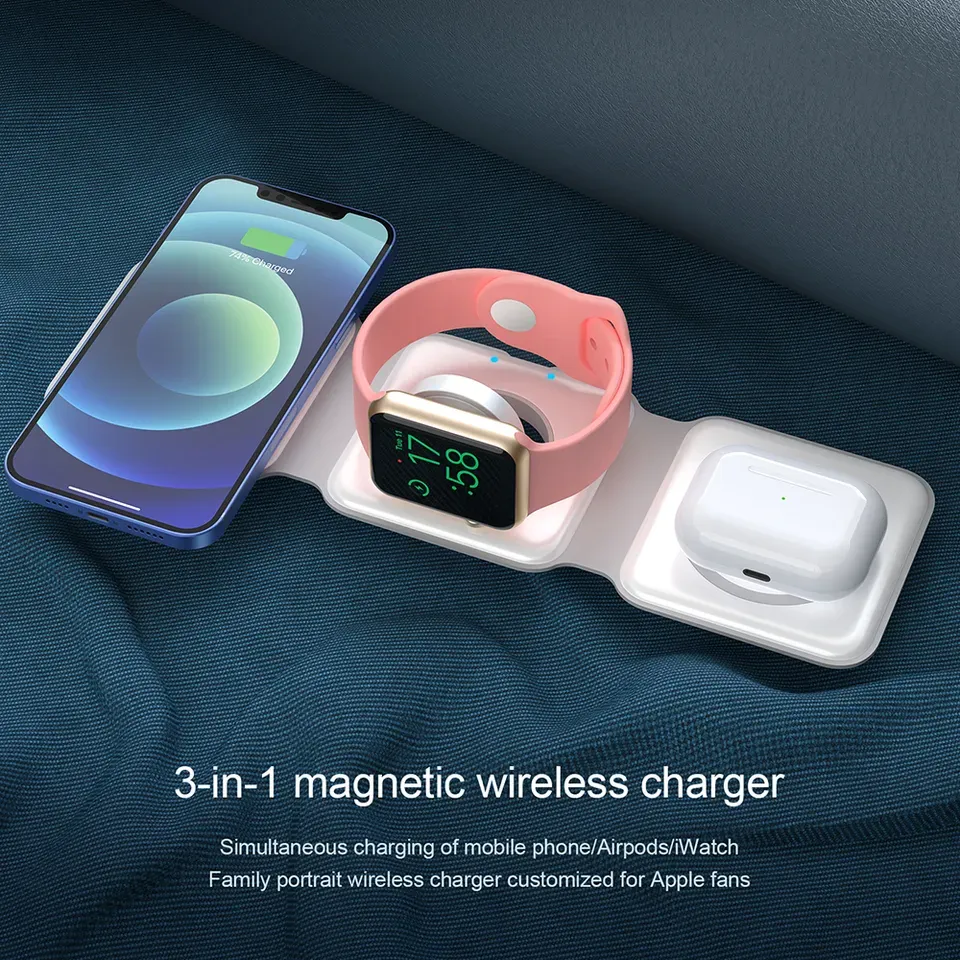 All in One  Foldable  Wireless Charging Pad 4