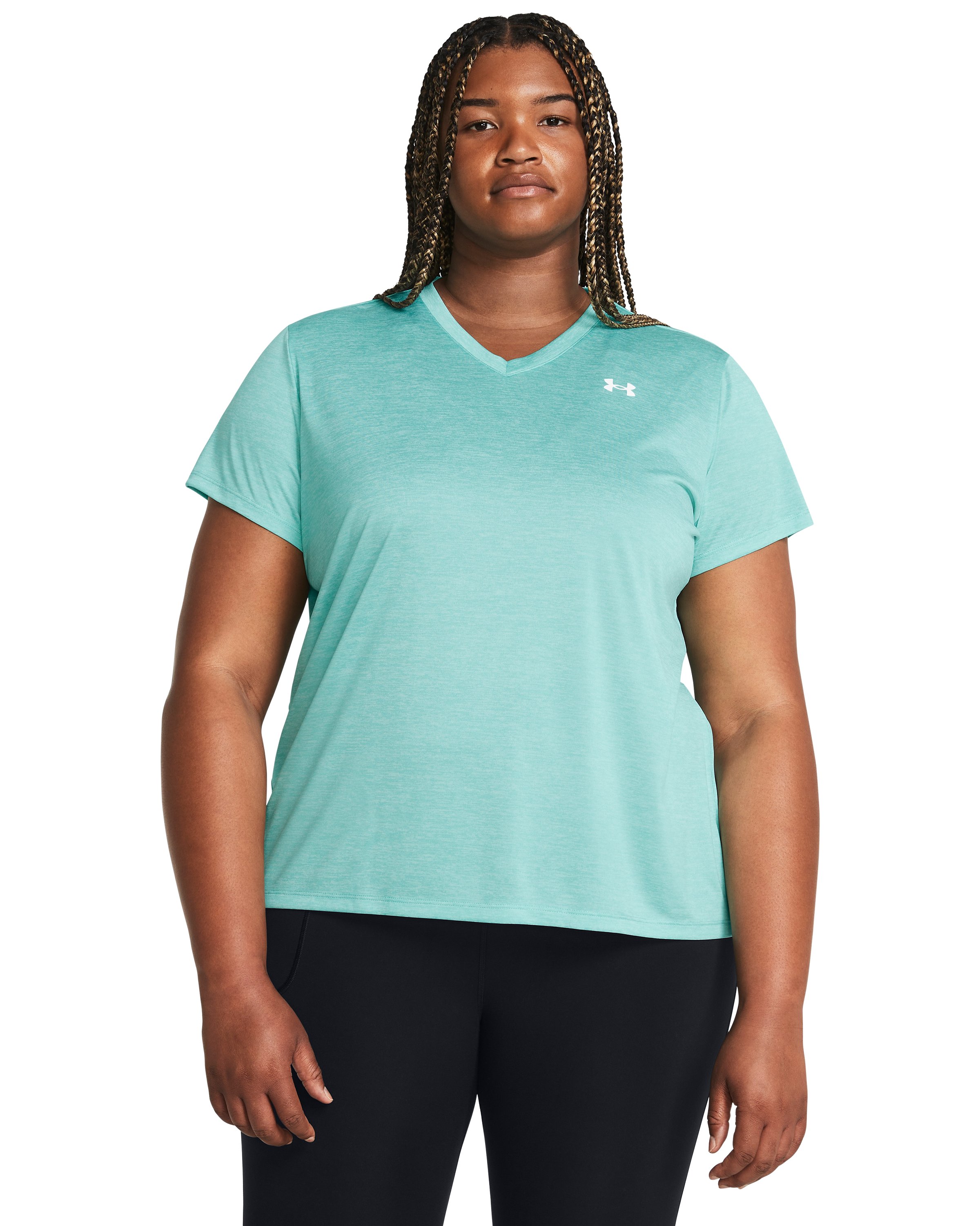 UA Tech Twist Women's V-Neck Short Sleeve 2