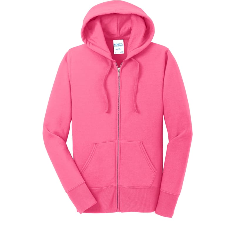 Port & Company Women's Core Fleece Full-Zip Hooded Sweatshirt., custom hoodie or sweatshirt with logo imprint 20