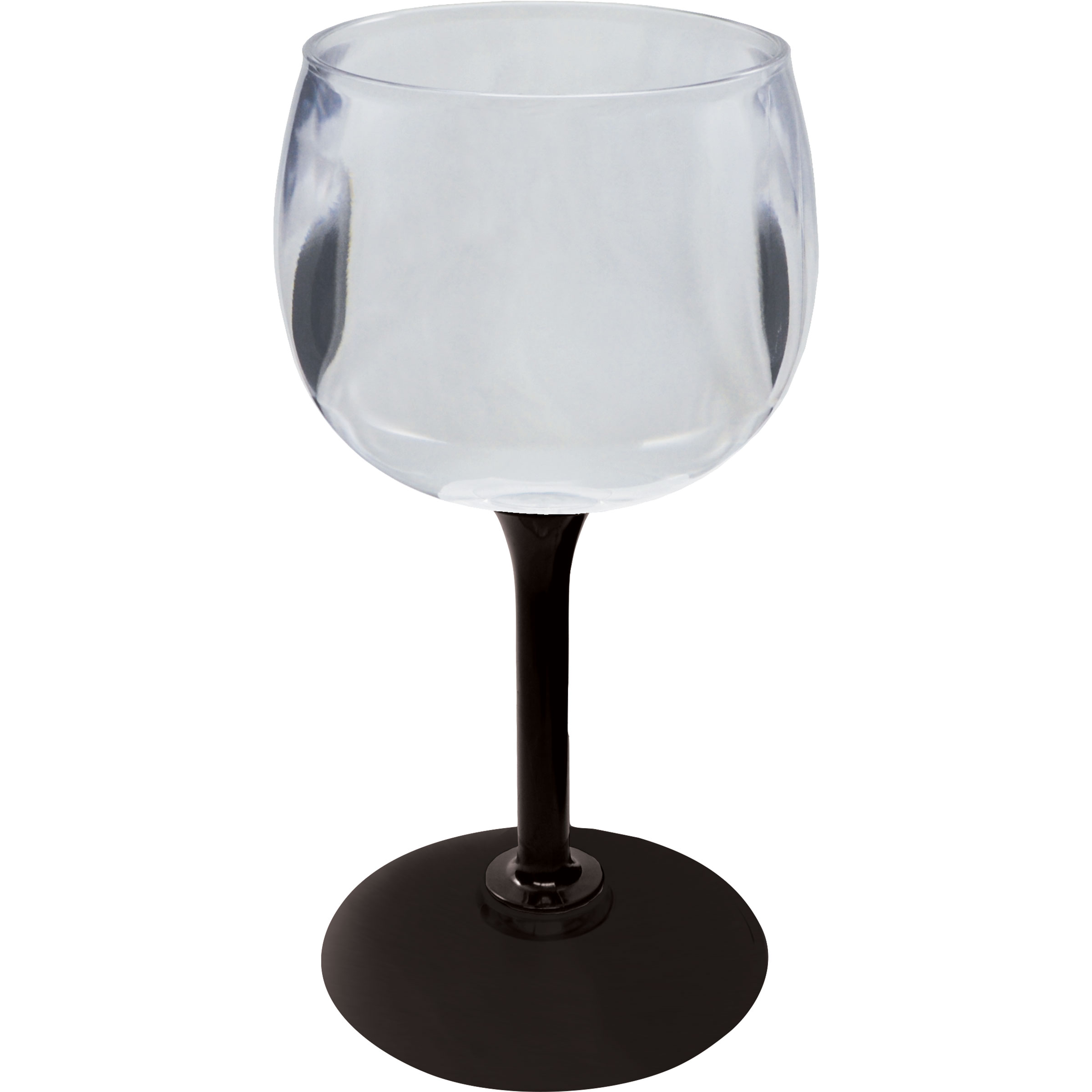 12oz Standard Stem Plastic Wine Goblet with Your Choice of Stem Color