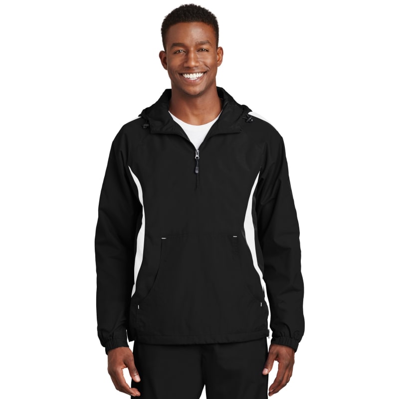 Sport-Tek Colorblock Raglan Anorak. 1