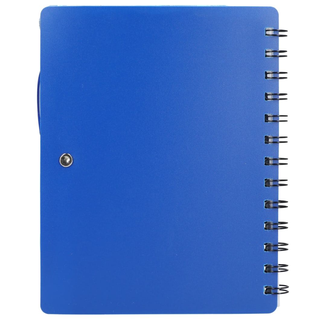 5" x 7" Recycled Dual Pocket Spiral Notebook w Pen 71
