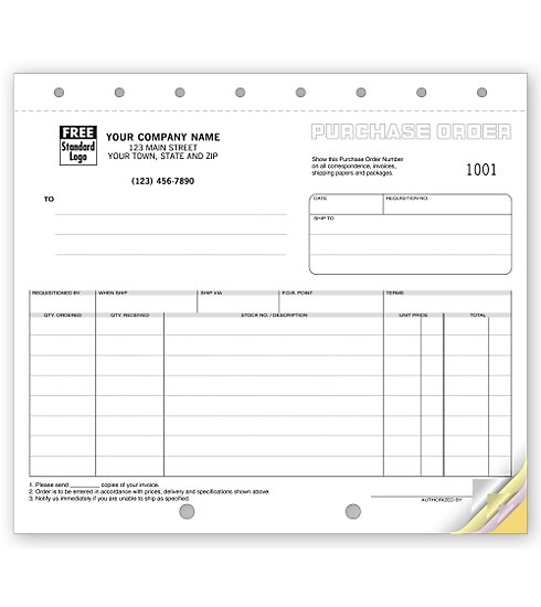 Purchase Orders, Classic Design, Small 1