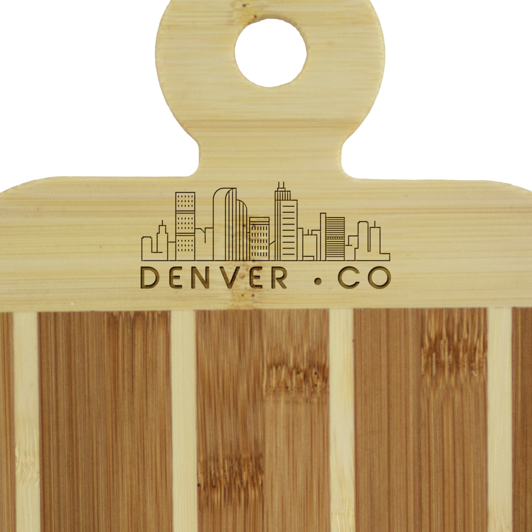 Striped Paddle City Skyline Board - Denver 1
