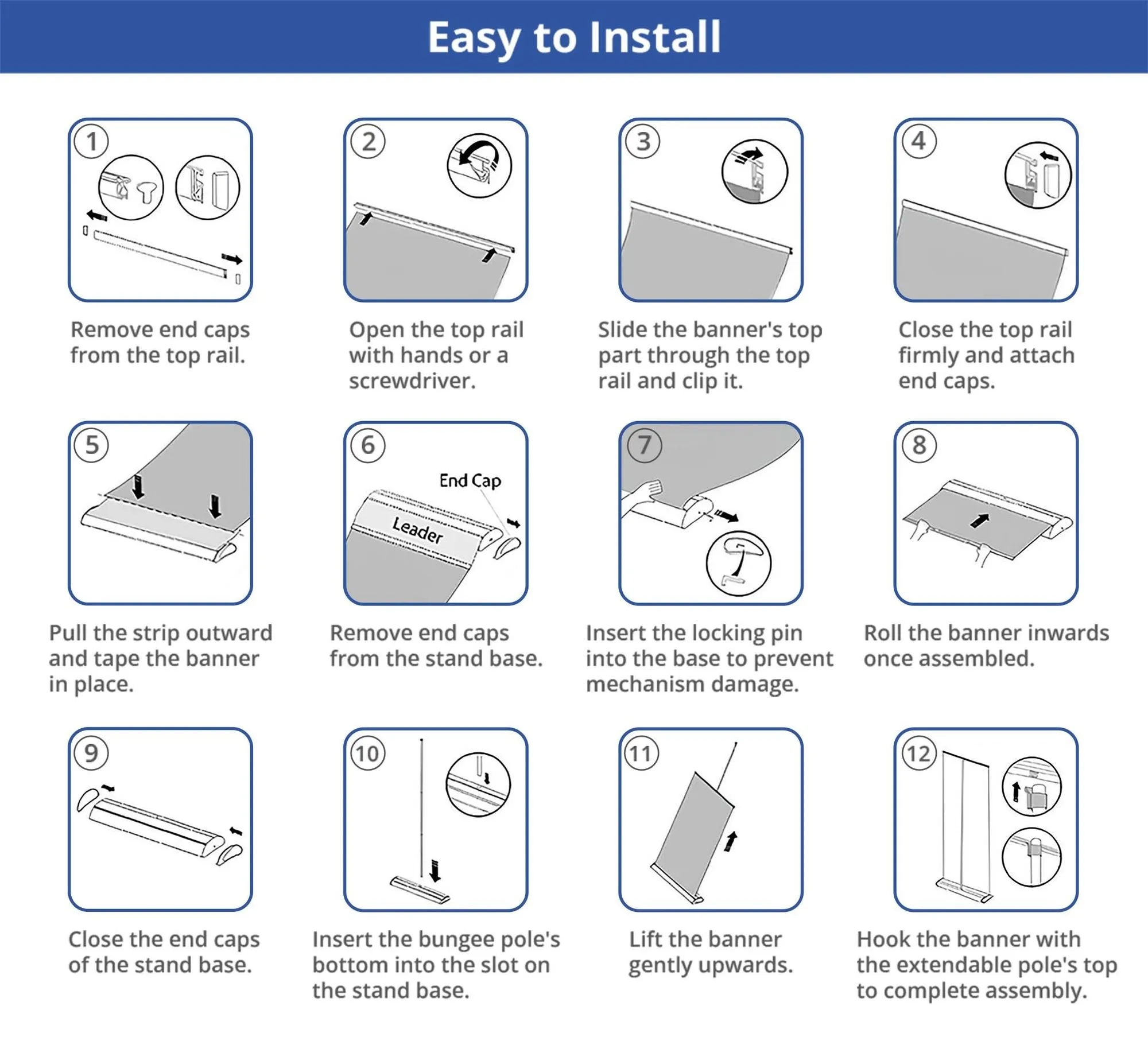 Silverstep Tabletop 24'' Retractable Banner Stand With Light 1