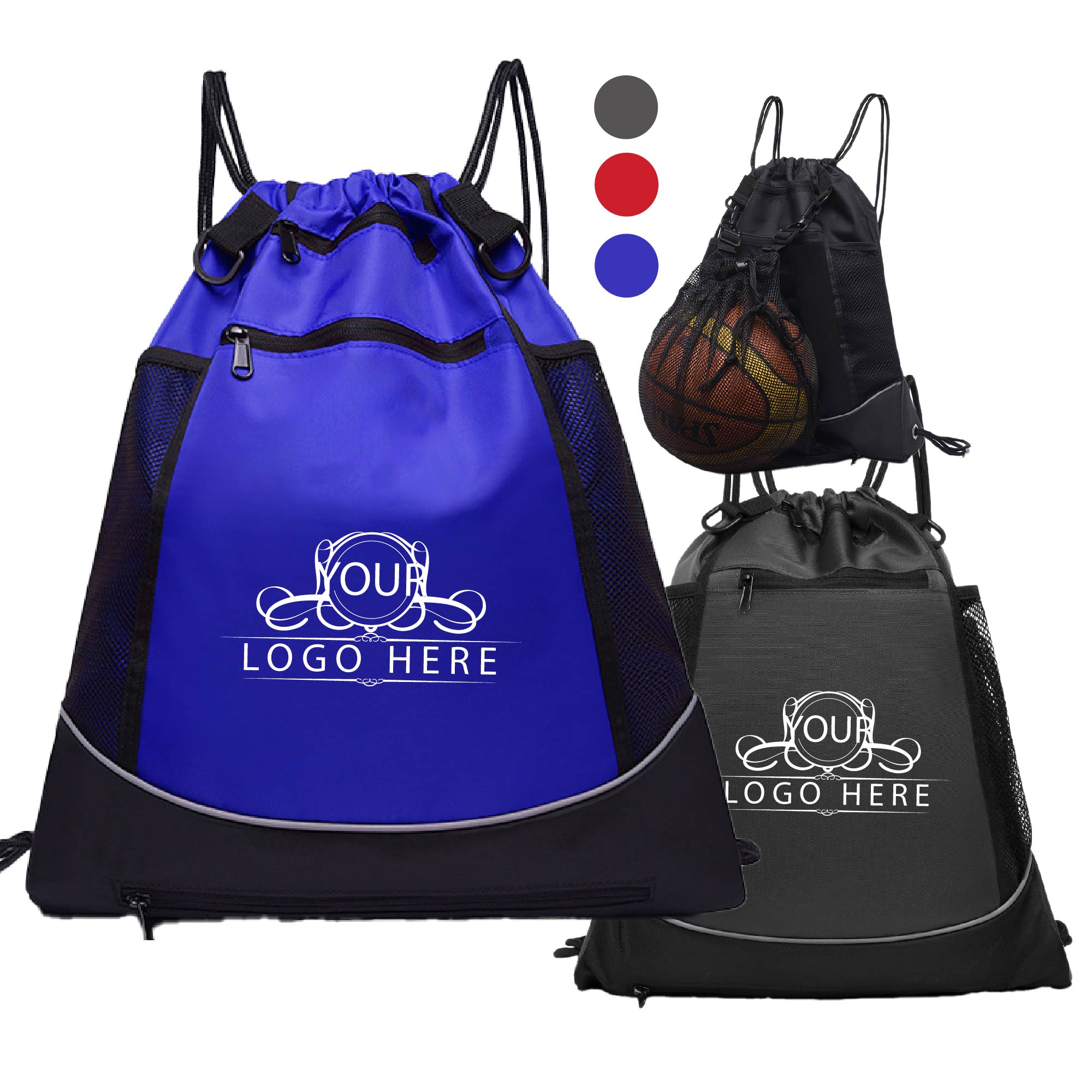 Basketball Drawstring Backpack Sport Bag 2